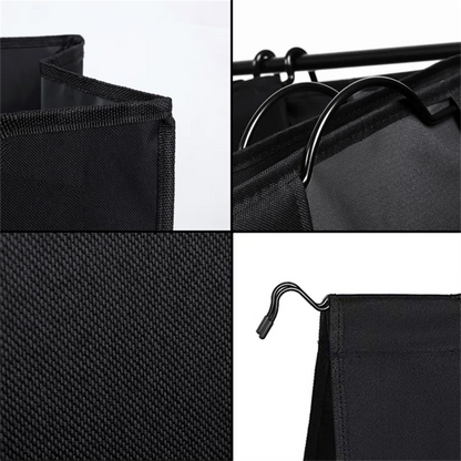 Amstech Laundry Hamper Sorter 4 Section, Laundry Sorter Cart with 4 Removable Bags and Rolling Wheels, Black