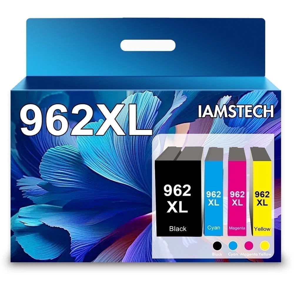 962XL Ink Cartridge Compatible for HP 962XL 962 Ink Cartridges for OfficeJet Pro 9010 9012 9015 9016 9018 9020 9025 Printer-4-pack)