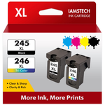 Lade das Bild in den Galerie-Viewer, 245XL Ink cartridge for canon ink 245 and 246 for Canon PIXMA MG2525 Printer (Black, Tri-Color)
