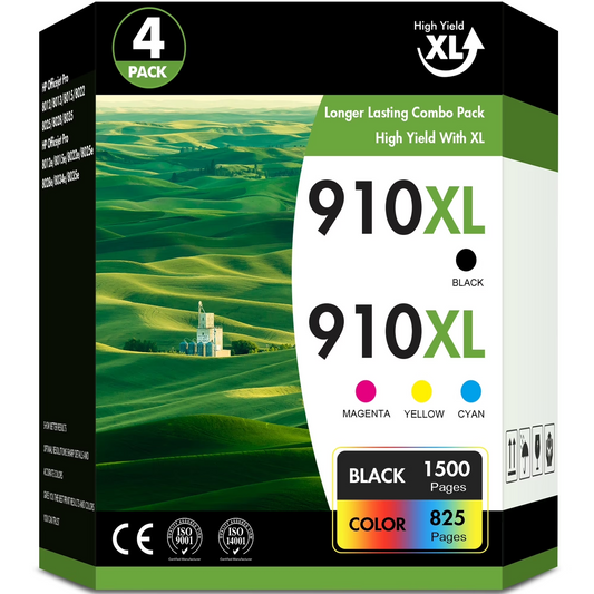 910XL Ink Cartridges Compatible for HP 910XL Printer Ink Combo Pack for HP OfficeJet Pro 8020 8025 8028 8035 8030 8030 8010 8015 8018 8022 Printer