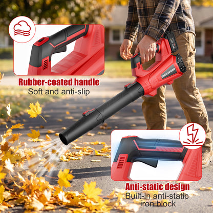 930CFM Leaf Blower Cordless, 21V 4.5AH Powerful Electric Cordless Leaf Blower, 6 Speeds Battery Powered Leaf Blowers for Lawn Care, Patio, Yard, Dust, Snow