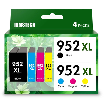952XL Ink Cartridge Compatible for HP 952 XL Ink Cartridges Use with Officejet Pro 8710 8720 7740 7720 8200 8700 8740 8725 8702 8216 8218 Printer (Blakc,Cyan,Magenta,Yellow)