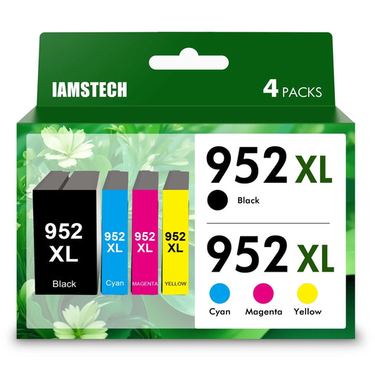 952XL Ink Cartridge Compatible for HP 952 XL Ink Cartridges Use with Officejet Pro 8710 8720 7740 7720 8200 8700 8740 8725 8702 8216 8218 Printer (Blakc,Cyan,Magenta,Yellow)