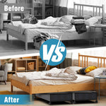 Lade das Bild in den Galerie-Viewer, Under Bed Storage with Wheels, 4-Pack UnderBed Storage Containers with Clear Lids, XXL 60L Under the Bed Storage Organizer Bins, Rolling Under Bed Metal Drawer for Clothes,Shoes,Toys (Black)
