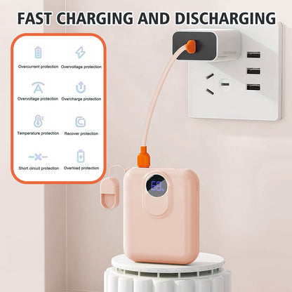 Portable Charger, Lightest 10000mAh 22.5W PD Power Bank, USB C in & Out Fast Charging Battery Pack, External Phone Powerbank Compatible with iPhone 16 15 14 13 Samsung S22 S21 Google iPad etc(Pink)