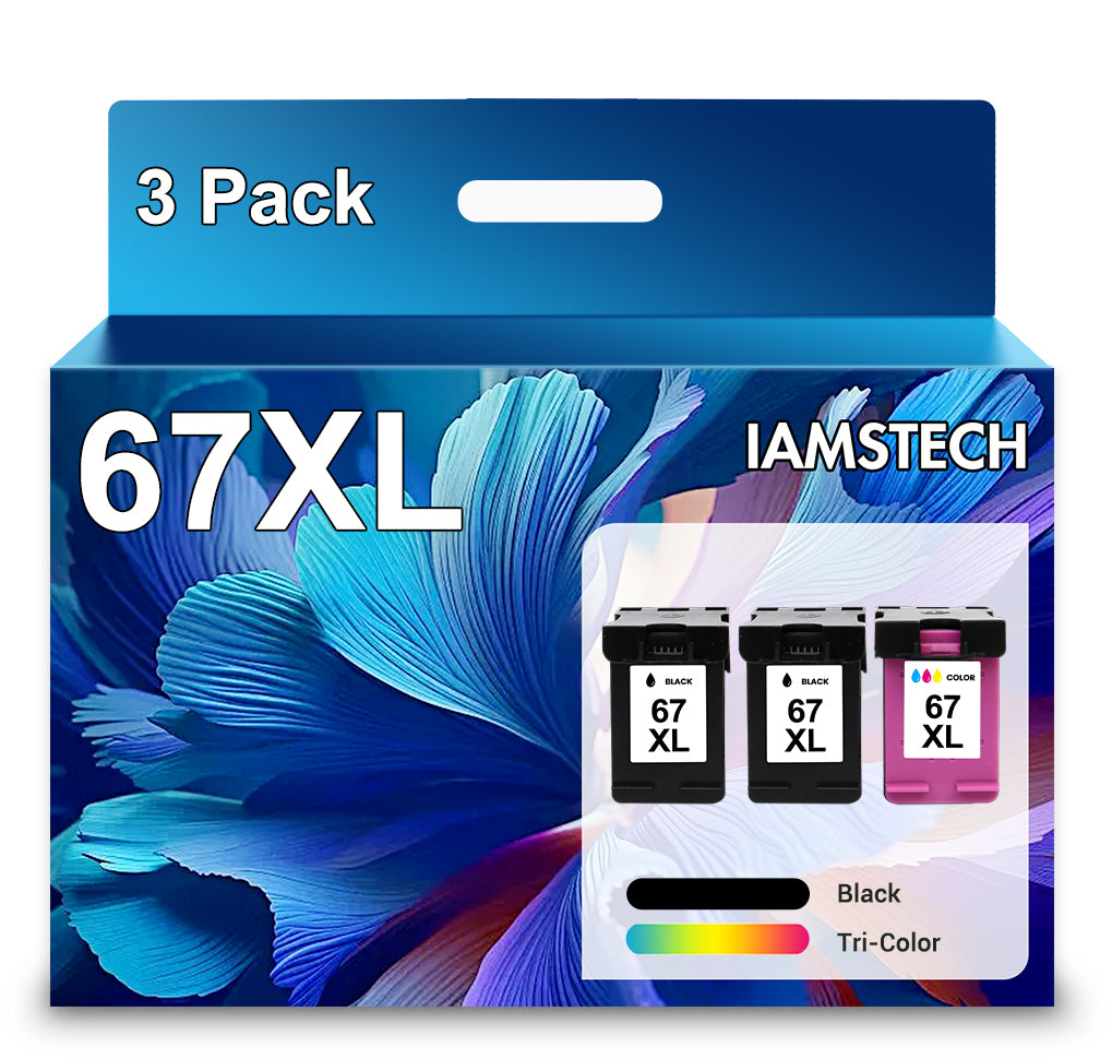 67XL Ink Cartridges Compatible for HP 67 Ink Cartridges DeskJet 2755e 2855e 4155e 4255e 6055e 6065e -3 PACK)