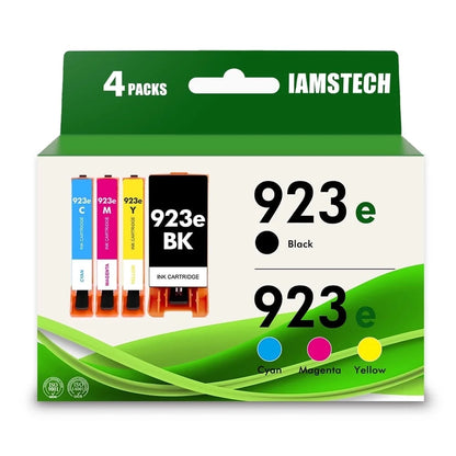 923 923XL 923e Ink Cartridge Compatible for HP 923 923e OfficeJet Pro 8135e 8138e 8139e 8130 8120 8122e OfficeJet 8124e 8125e 8132e 8134e Printer Black Cyan Magenta Yellow (4-Pack)