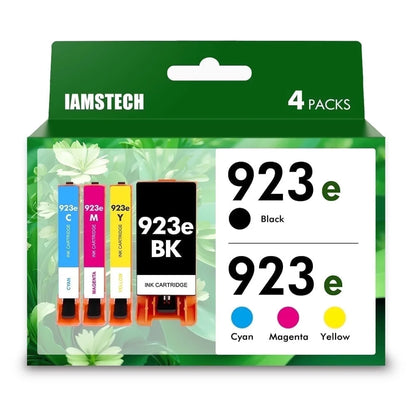 923XL 923e 923 Ink Cartridge Compatible for HP 923 923e OfficeJet Pro 8130 8139e 8135e 8138e 8120 8122e OfficeJet 8124e 8125e 8132e 8134e Printer Black Cyan Magenta Yellow (4-Pack)