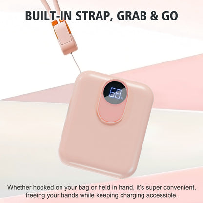 Portable Charger, Lightest 10000mAh 22.5W PD Power Bank, USB C in & Out Fast Charging Battery Pack, External Phone Powerbank Compatible with iPhone 16 15 14 13 Samsung S22 S21 Google iPad etc(Pink)