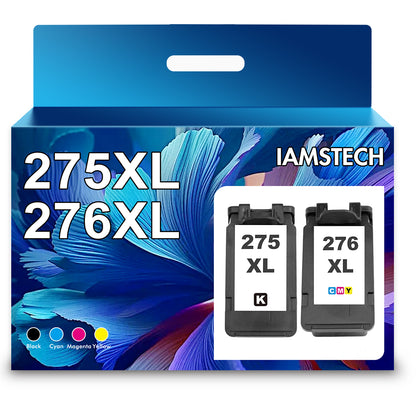 IAMSTECH 275XL 276XL Ink Cartridge 2 Pack Compatible for Canon PG-275XL CL-276XL for Pixma TS3522 TS3520 TS3500 TR4722 TR4720 TR4700 Printer