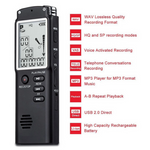 Carica l&#39;immagine nel visualizzatore di Gallery, 32GB Lecture Digital Voice Recorder, Rechargeable Digital Voice Activated Audio Voice Recorder, Mini Audio Recorder Voice Mic, Portable Tape Dictaphone with Playback, USB, MP3, A-B Function
