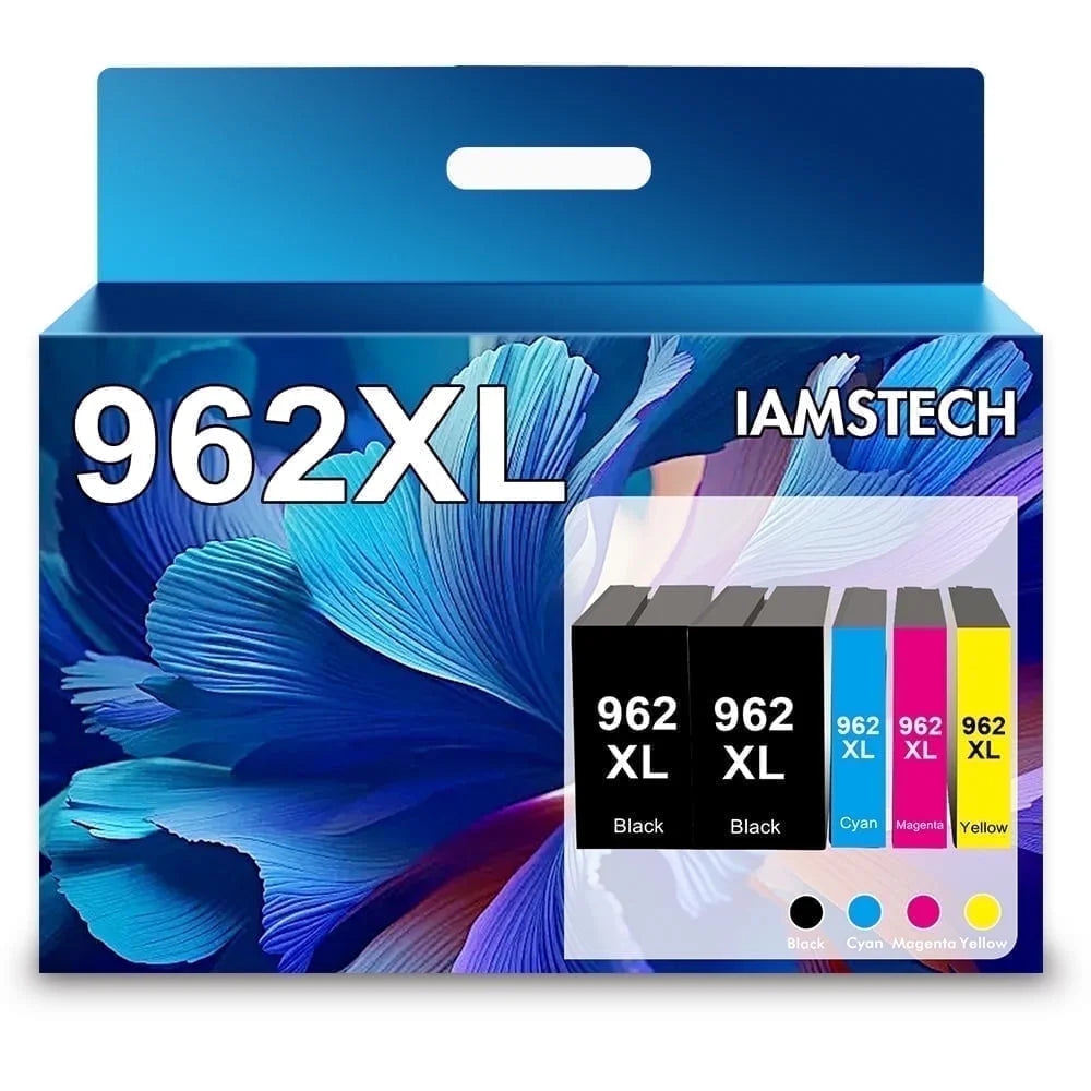 IAMSTECH 962XL Ink Cartridges Compatible for 962XL Ink Cartridges for Officejet 9015 9015e 9025 9025e 9020 9020e 9010 9010e 9018 9018e 9012 9012e 9026 9019 9014 9027-5-Pack)