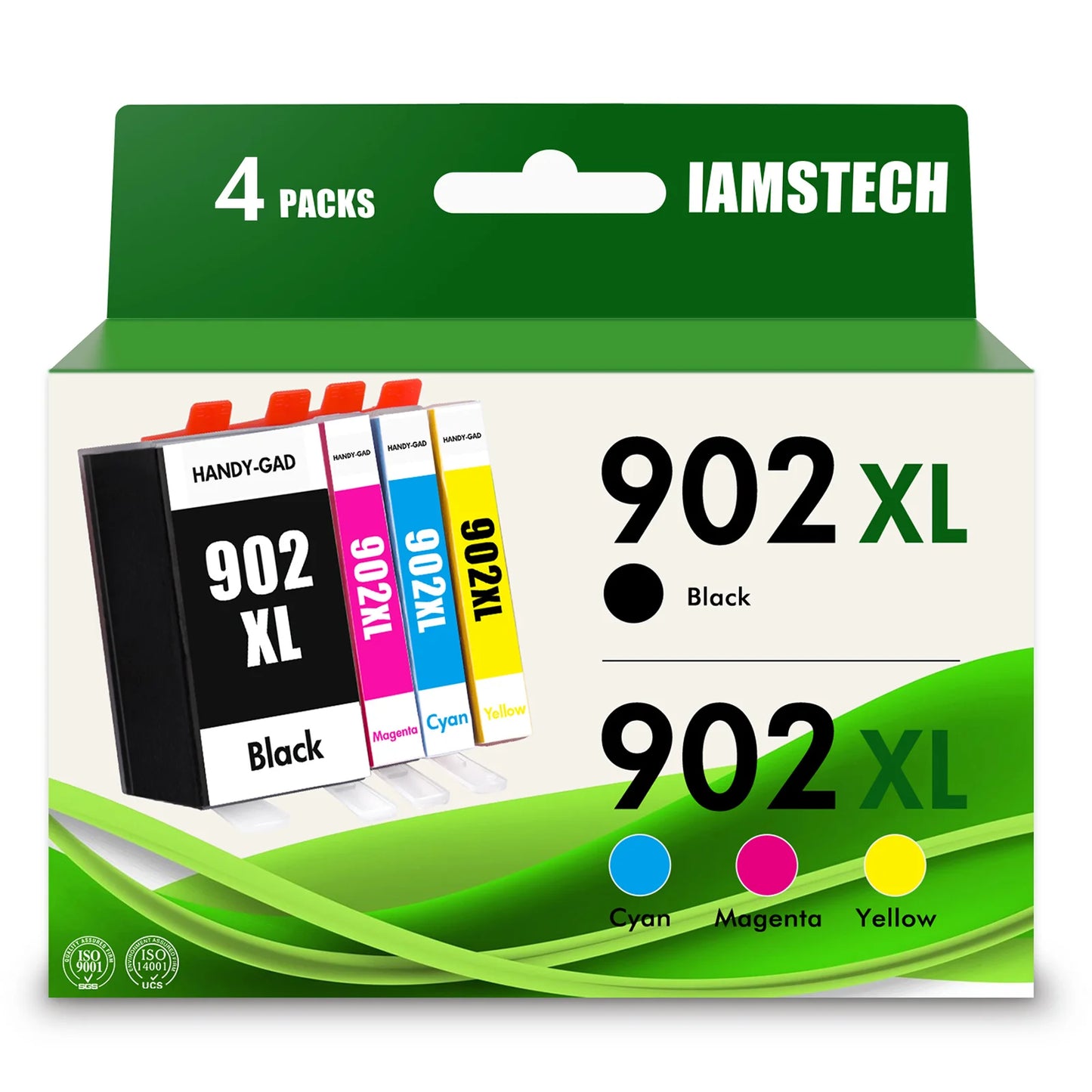 902XL Ink Cartridge Compatible for HP 902 XL Ink Cartridges ?????? Use with Officejet Pro 6978 6960 6958 6970 6968 6962 6975 6950 6954 Printer -Blakc,Cyan,Magenta,Yellow)