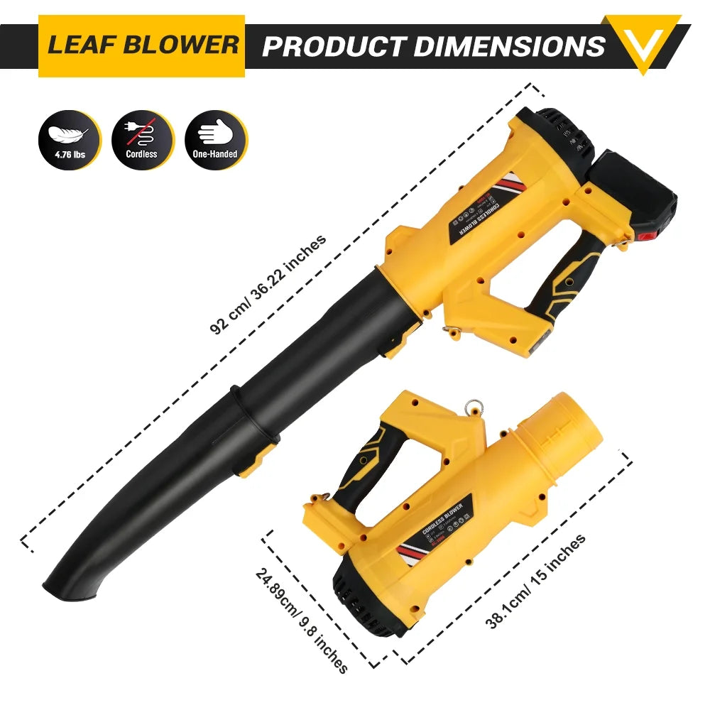 Leaf Blower, 170MPH 21V Leaf Blower Cordless with 2X6.0Ah Battery & Charger, Electric Leaf Blower for Lawn Care, Battery Powered Leaf Blower for Snow Blowing & Yard Patio Garden Cleaning
