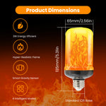 Cargar imagen en el visor de la galería, TopZoo LED Flame Light Bulbs 2PCS, Flickering Light Bulbs Upgraded 4 Modes, E26 Base Light Bulbs with Upside Down Effect for Daily, Garden Decor, Halloween, Party, Patio, Indoor, Outdoor Decor
