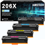 Charger l&#39;image dans la galerie, 206X 206A Toner Bank with Chip Toner Cartridge Compatible for HP W2110A W2110X LaserJet Pro M283fdw M255dw MFP M283cdw M282nw M283 M255 Printer Ink (Black Cyan Magenta Yellow, 4-Pack)
