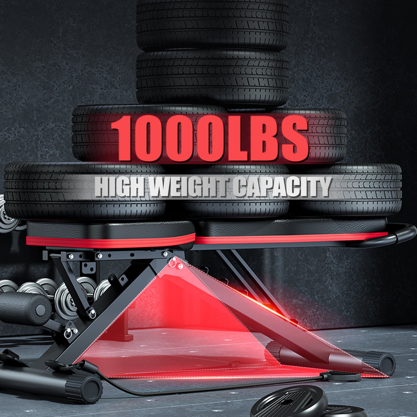 Adjustable Weight Bench, Foldable Workout Bench, Heavy Duty Weight Bench Press for Full Body, Home Gym Fitness Strength Training, Supports 700 Lbs