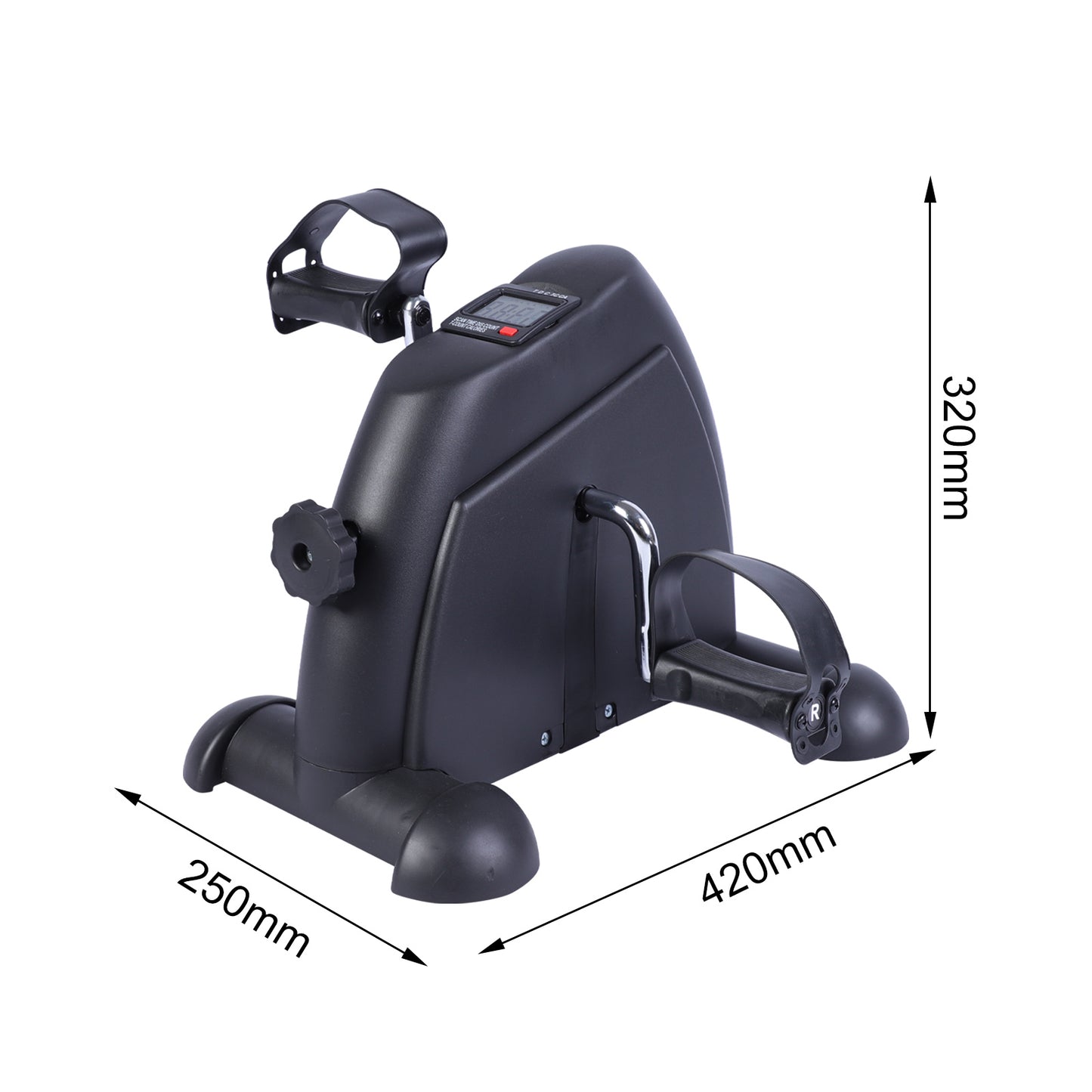 BAOKALER Desk Bike Pedal Exerciser, Mini Exercise Bike Stepper Indoor Exercise, Elder Bike Pedal Exerciser Under Desk Fitness Equipment with LCD Screen Display