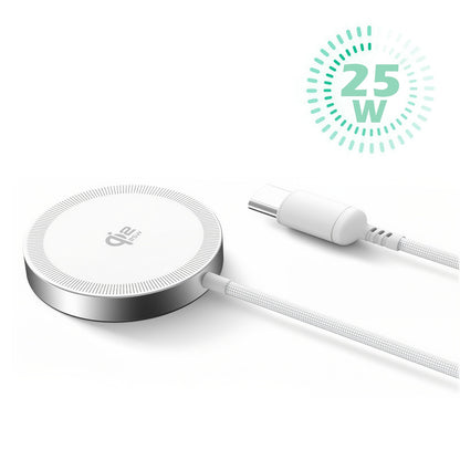 Wireless Charger for iPhone, 25W Phone Charger Compatible with iPhone 17 16 15 13 14 12 Series, Charging Pad Compatible with AirPods 4 3 2, White