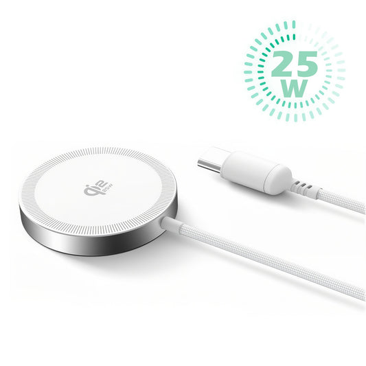 Wireless Charger for iPhone, 25W Phone Charger Compatible with iPhone 17 16 15 13 14 12 Series, Charging Pad Compatible with AirPods 4 3 2, White