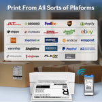 Lade das Bild in den Galerie-Viewer, BAOKALER 4x6 Thermal Label Printer - Bluetooth Shipping Label Maker for Packages, Compatible with Windows iOS Android, Wireless Sticker Printing for Business and Home
