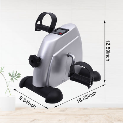 BAOKALER Mini Exercise Bike, Under Desk Bike Pedal Exerciser, Peddler Exerciser, Portable Foot Cycle Arm & Leg Peddler Machine with LCD Screen Displays