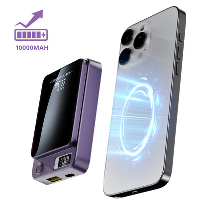 Magnetic Wireless Portable Charger,10000mAh Power Bank with Fast Charging,USB C in&Out Battery Pack, Compatible with Mag-Safe for iPhone 17/16/15/14/13 Series,Samsung,Android,and More