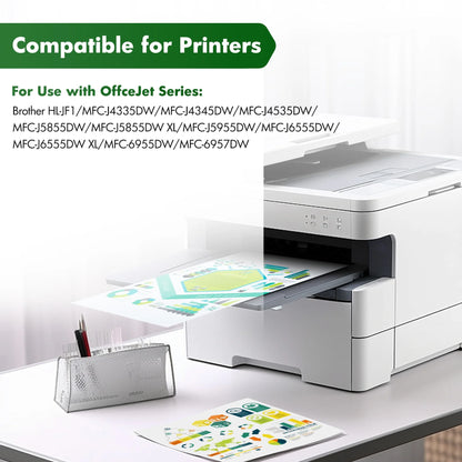 LC406XL Ink Cartridges Compatible for Brother LC 406 XL Ink Cartridges LC406 for Brother MFC-J4535DW MFC-J4335DW MFC-J4335DW XL MFC-J4345DW XL MFC-J4535DW XL Printer Combo Pack, 4 Pcs