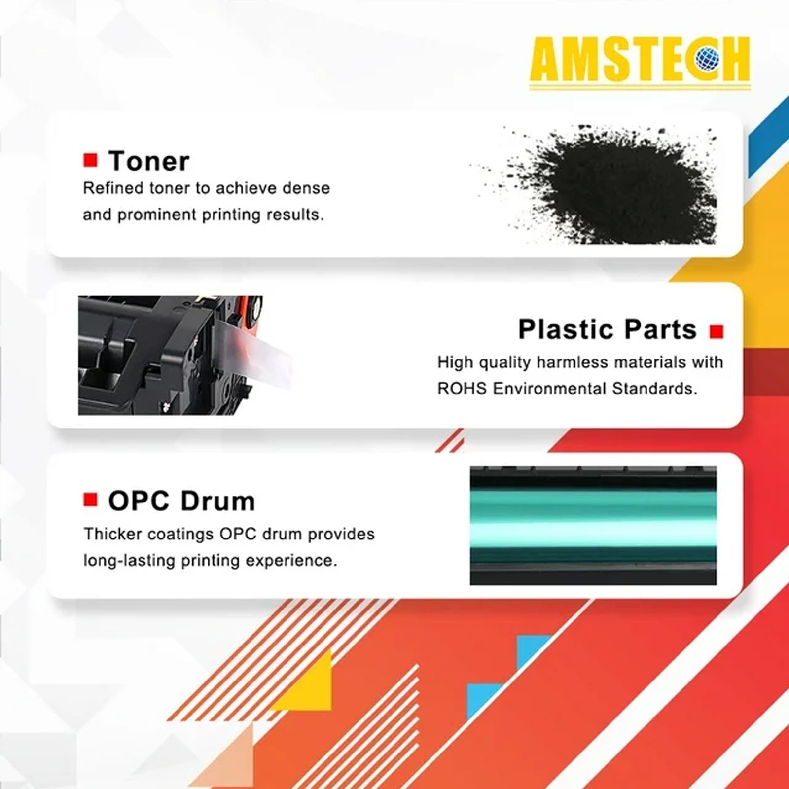 Amstech 2-Pack Compatible Toner Replacement for HP 80A CF280A Laserjet Pro 400 M401a M401d M401n M401dn M401dne M401dw Laserjet Pro 400 MFP M425DN M425dw Printers(Black)