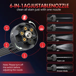 Load image into Gallery viewer, Cordless Pressure Washer with Brushless Motor, 870PSI Portable Power Washer with 24V 6AH Battery, 6 in 1 Nozzle and Digital Display, Black
