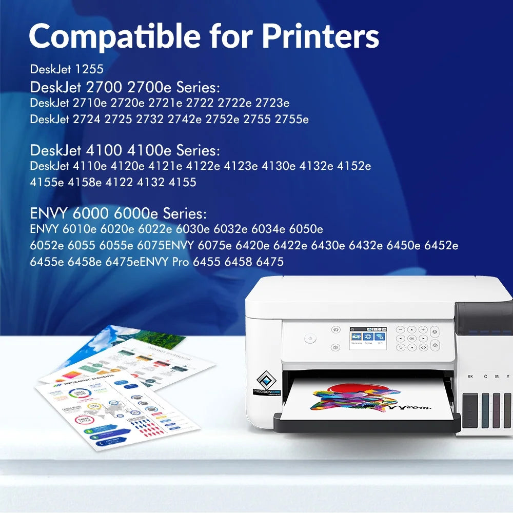 67XL Ink Cartridges Compatible for HP 67 Ink Cartridges DeskJet 2755e 2855e 4155e 4255e 6055e 6065e -3 PACK)