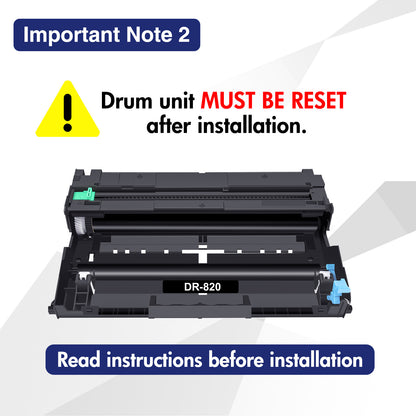 Amstech 1-Pack Compatible Drum Unit for Brother DR-820 DR820 DR 820 HL-L5000D L5200DW L6400DW MFC-L5700DW L5850DW L6700DW L6800DW DCP-L5500DN Printer(Black)