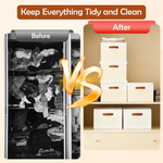 Lade das Bild in den Galerie-Viewer, Storage Bins with Lids, 2 Pack Extra Large Blanket Storage Baskets with Lids, Closet Organizers Bins for Living Room, Nursery, Beige and White
