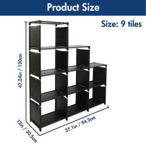 Cube Storage Organizer, 9-Cube Shelves Units for Closet, DIY Metal Bookshelf, Bookcase, Storage Cubes Ideal for Bedroom, Living Room