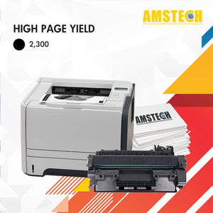 Amstech 1-Pack Compatible Toner for HP 05A CE505A for HP LaserJet P2030 P2035 P2035N P2050 P2055D P2055DN P2055X Printer Ink(Black)
