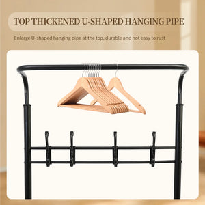 Also go 3-in-1 Coat Rack Shoe Bench Entryway Hall Tree with 9 Hooks and 3-Tier Shoe Storage Bench, Metal Coat Hat Stand Rod for Hanging Jacket, Easy Assembly, Black