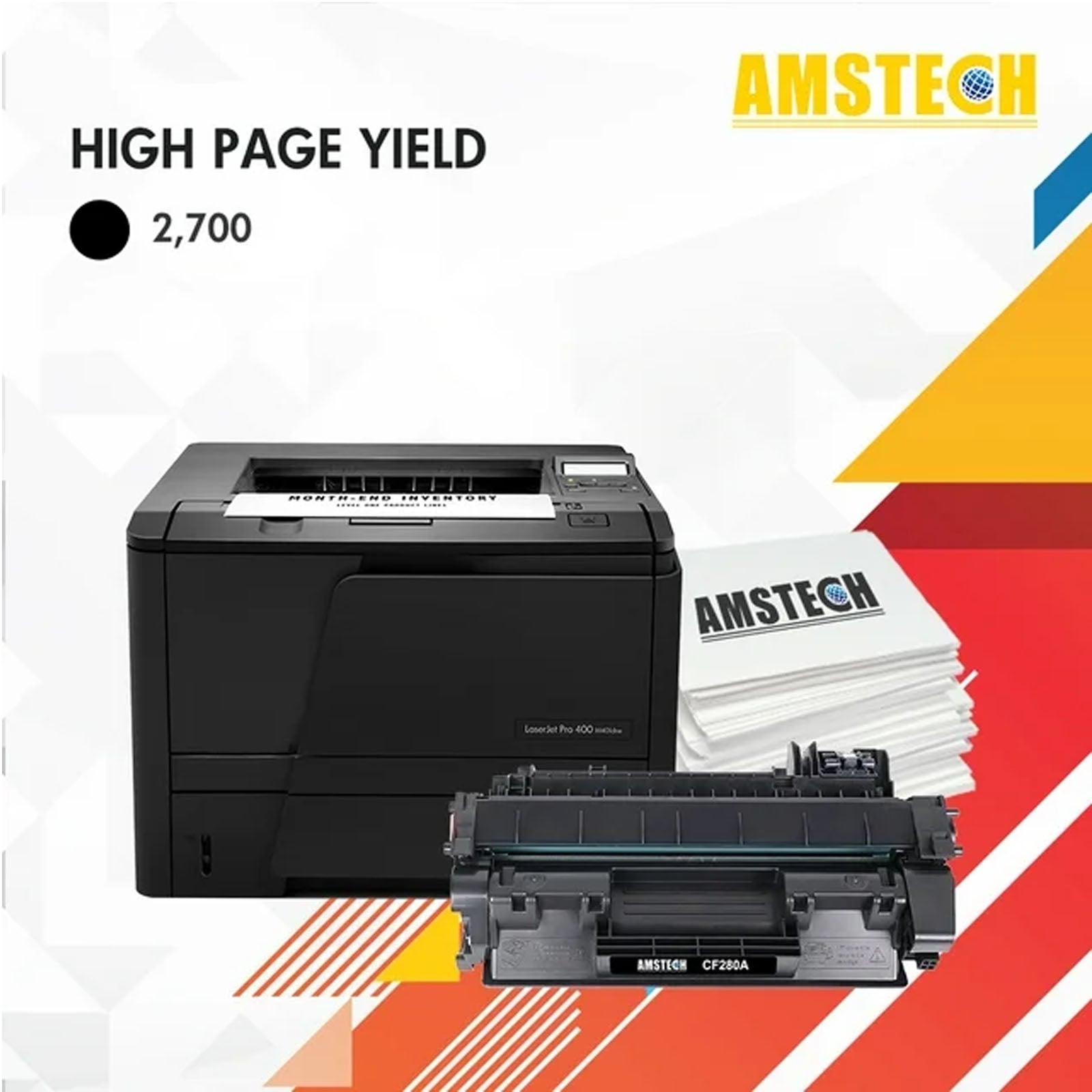 Amstech 2-Pack Compatible Toner Replacement for HP 80A CF280A Laserjet Pro 400 M401a M401d M401n M401dn M401dne M401dw Laserjet Pro 400 MFP M425DN M425dw Printers(Black)
