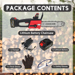 Charger l'image dans la galerie, 12 inch Cordless Chainsaw with 21V 3.0Ah Battery and Charger, Electric Handheld Chainsaw for Tree Trimming, Wood Cutting, Outdoor Yard Work, 800W
