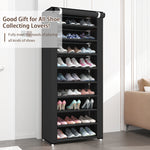 Lade das Bild in den Galerie-Viewer, BAOKALER 10-Tier Shoe Rack Organizer for Entryway, 27 Pairs Capacity Shoe Storage Shelf, 62.99*23.62*15.7 inch, Black
