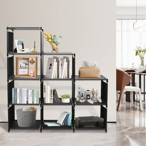 Cube Storage Organizer, 9-Cube Shelves Units for Closet, DIY Metal Bookshelf, Bookcase, Storage Cubes Ideal for Bedroom, Living Room
