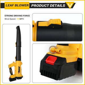 Leaf Blower, 170MPH 21V Leaf Blower Cordless with 2X6.0Ah Battery & Charger, Electric Leaf Blower for Lawn Care, Battery Powered Leaf Blower for Snow Blowing & Yard Patio Garden Cleaning