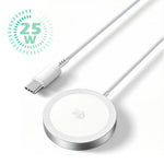 Lade das Bild in den Galerie-Viewer, Charging Pad, 25W Phone Charger for iPhone 17 16 15 13 14 12 Series, Wireless Charger for AirPods 4 3 2, Magsafe Charger, White(1 Pack)
