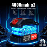 Load image into Gallery viewer, Cordless Leaf Blower, 4AH Handheld Leaf Blower with 2 Batteries and Charger,Infinitely Variable Speeds for Patio Cleaning, Lawn Care
