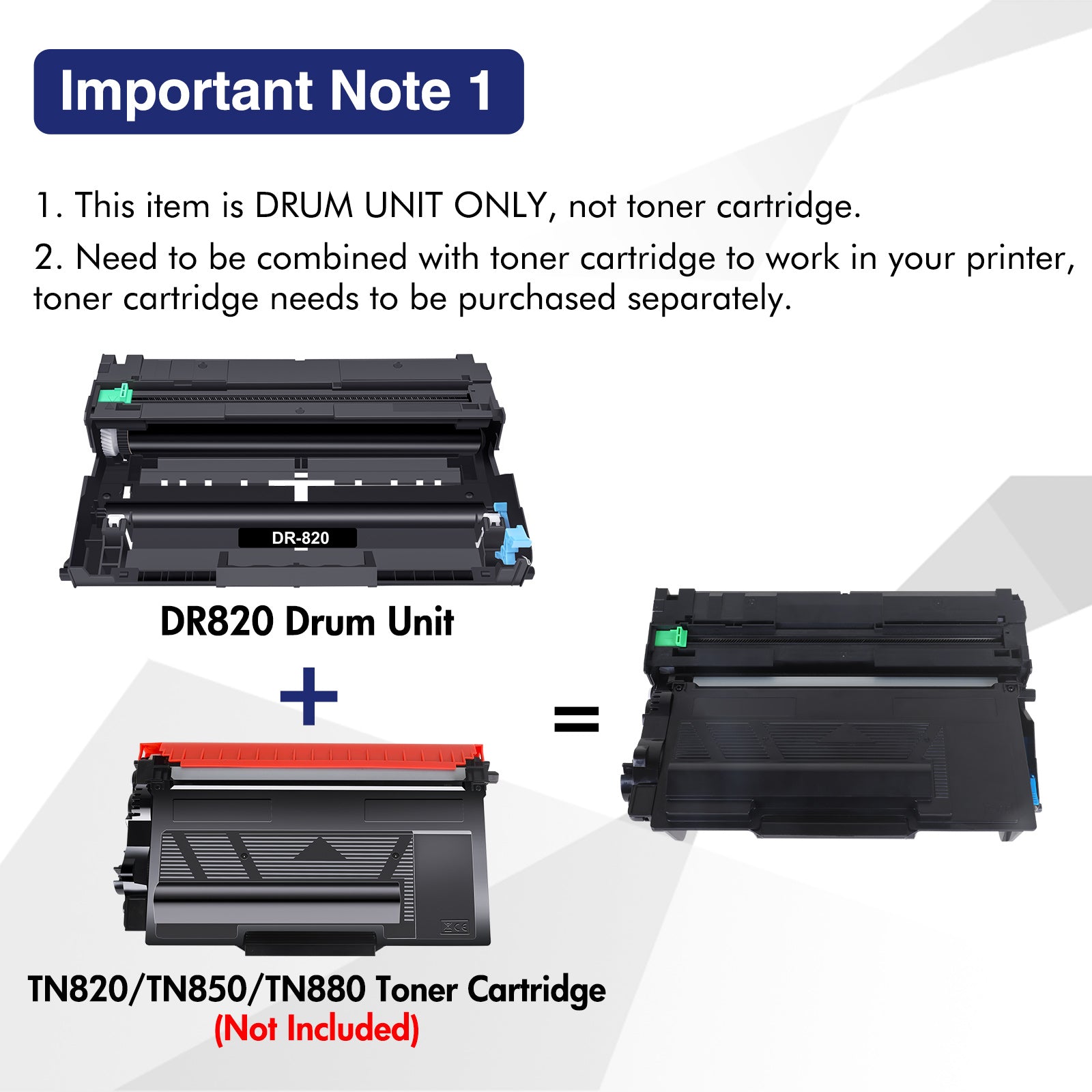 Amstech 1-Pack Compatible Drum Unit for Brother DR-820 DR820 DR 820 HL-L5000D L5200DW L6400DW MFC-L5700DW L5850DW L6700DW L6800DW DCP-L5500DN Printer(Black)