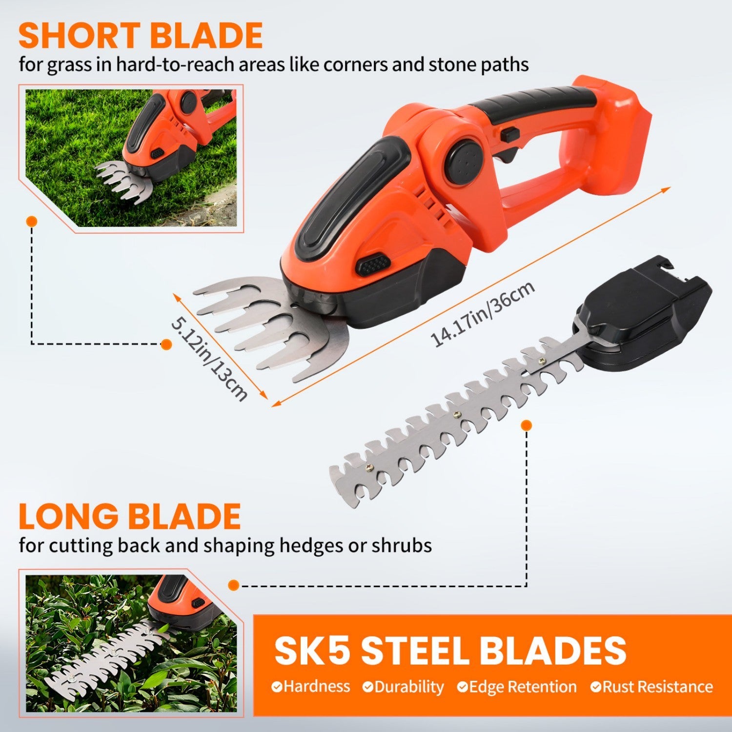 Amstech Telescoping Pole Hedge Trimmer, Grass Shear, Shrub Trimmer,Grass Trimmer