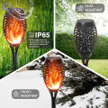 Outdoor Solar Lights, Solar Torches with Flickering Flame, 4PCS