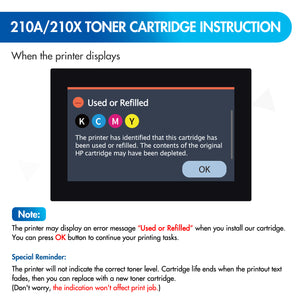 WITH CHIP for HP 210A 210X Laserjet Toner Cartridge 4-Pack Compatible for HP 210A W2100A 210X W2100X High Yield Toner for HP Laserjet 4301fdn 4201dn 4201dw 4301fdw Printer Ink