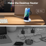 Carica l'immagine nel visualizzatore di Gallery, Wireless Charger for iPhone 17 16 15 14 13 12, Charging Station for Airpods 4 3 2, for Apple Watch Series, 3 in 1 Charger Station for Apple Multiple Devices, Blue
