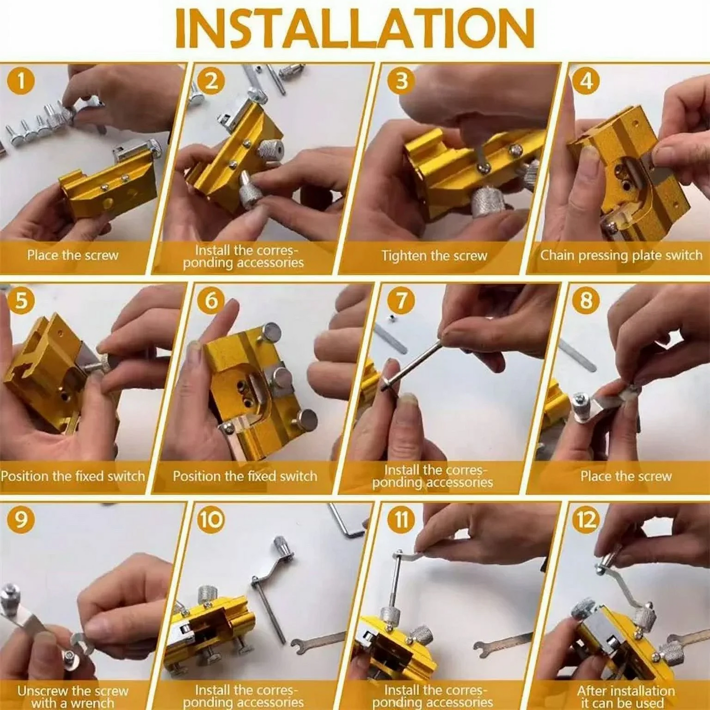 1Pack Chainsaw Sharpener, Portable Hand-Crank Chainsaw Sharpening Jig Kit , Fast Chain Saw Shaperener Accessories Tool for DIY Lumberjack