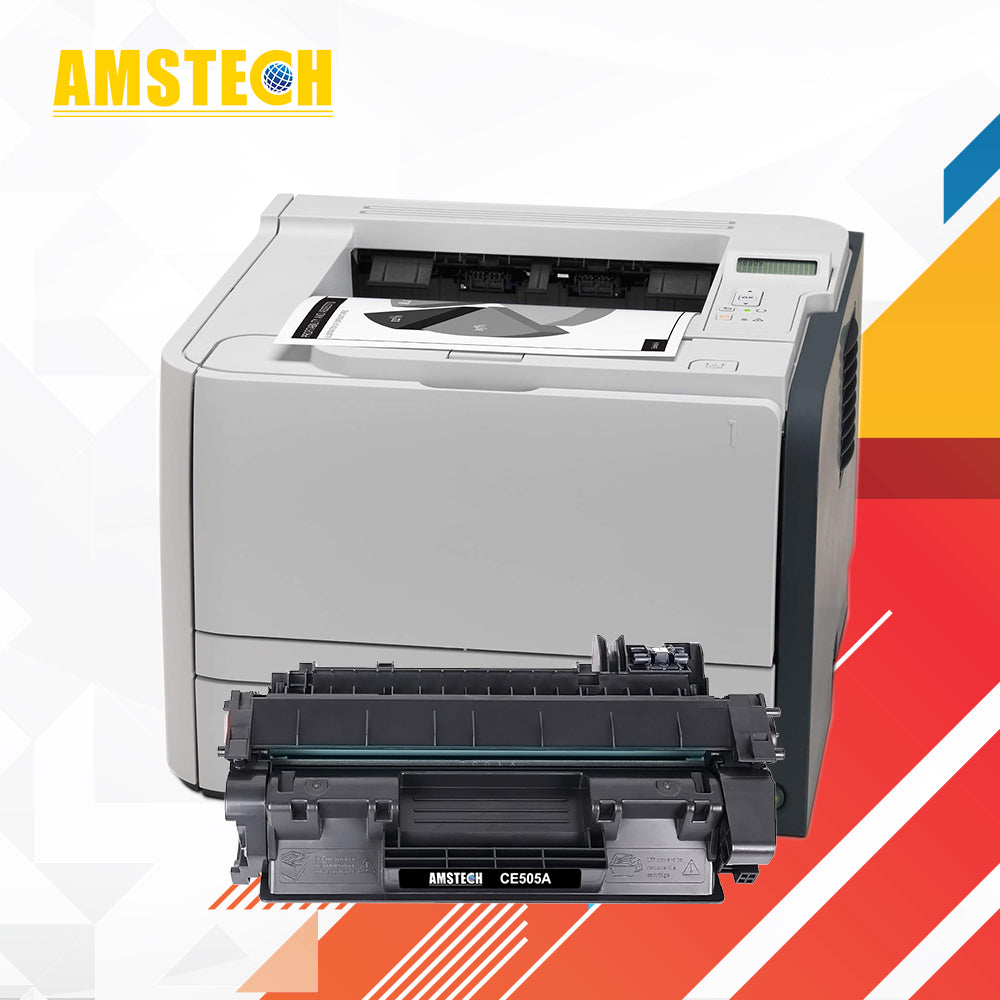 Amstech 1-Pack Compatible Toner for HP 05A CE505A for HP LaserJet P2030 P2035 P2035N P2050 P2055D P2055DN P2055X Printer Ink(Black)